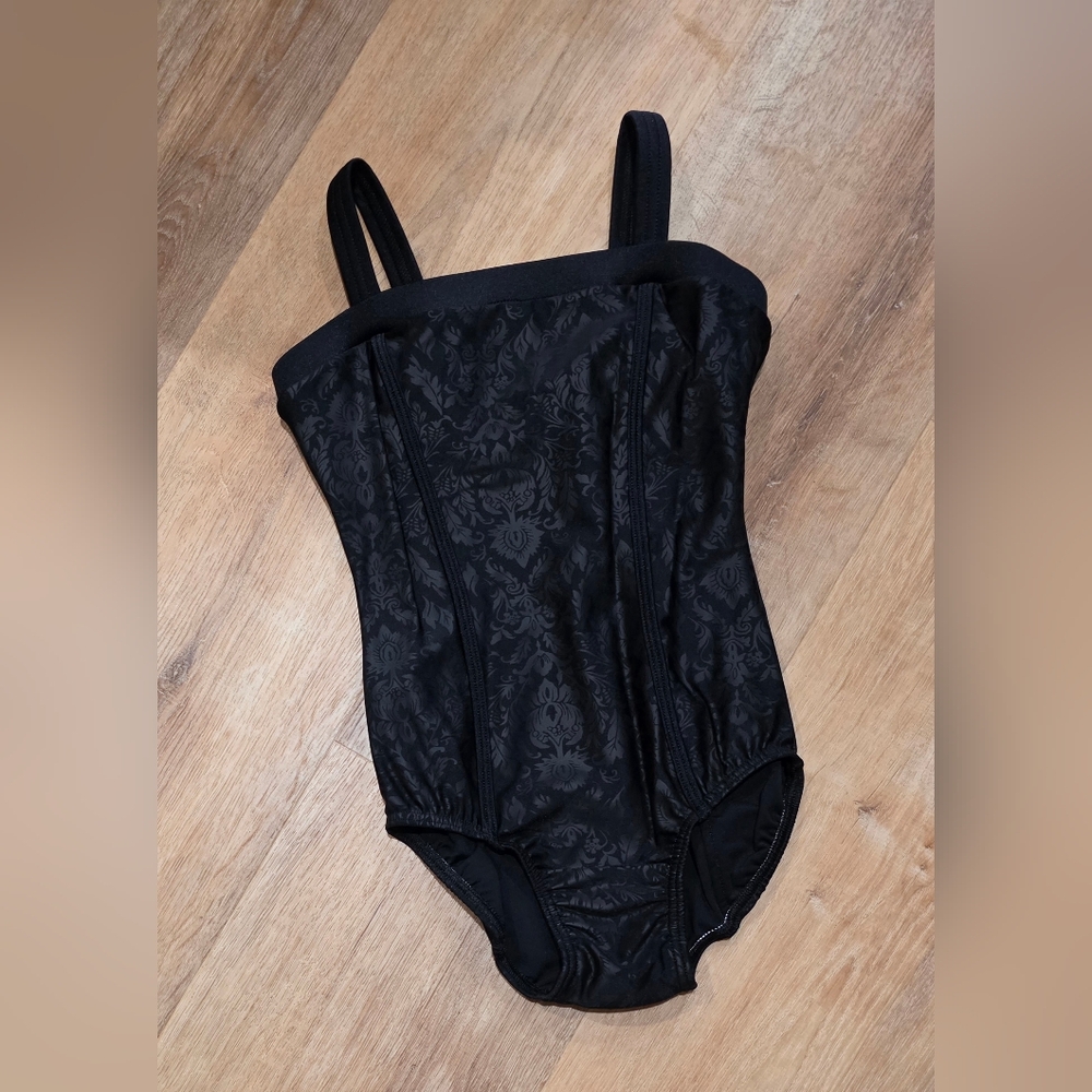 Body Wrappers Premiere Black Floral Corset Bodysuit - XS (065)